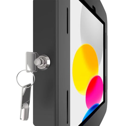Compulocks Space Enclosure Wall Mount, Secure Anti Theft Display Holder for iPad 10th and 11th Generation (A16), Durable Steel Security Case with Lock – Black - size: iPad 10.9" 10th Gen