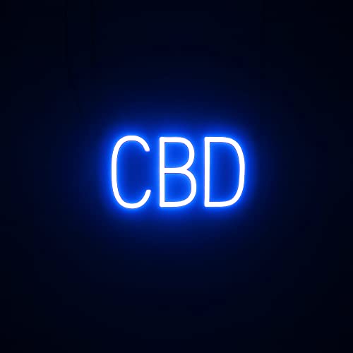 SpellBrite LED Neon CBD Sign for Business - Blue, 13" x 6" - color: Blue, size: CBD (13"x6.3")