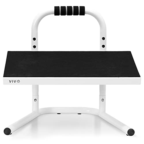 VIVO White Ergonomic Height Adjustable Foot Rest Platform, STAND-FT01W - color: White