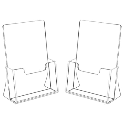HIIMIEI Brochure Holder 8.5 x 5.5 inches, Acrylic Flyer Holder with 2 Pack - size: 8.5''x5.5''