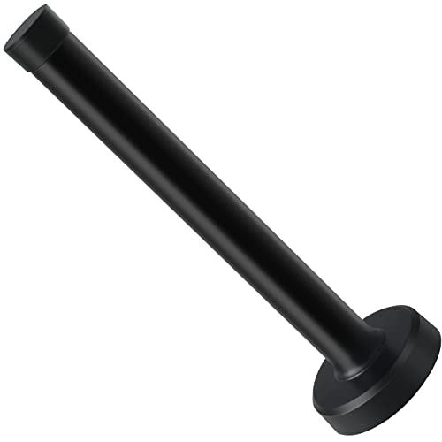 KOLAKO Door Stop, 10 Inch Extra Long Door Stopper, Wall Mounted Doorstop with Rubber Bumper Baby Proof Extended Door Holder, Stainless Steel, Black - color: Black, size: 10 inch X 1 pack
