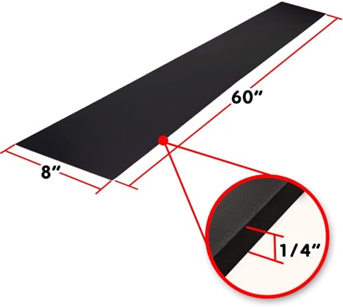 XCEL Marine Foam Roll with Self Adhesive - Black, 60" x 8" x 1/4" 2 Pack Closed Cell Foam Rubber Water Resistant Padding Sheet - Home, Marine, Garage, Automotive, Crafts & Cosplay - color: Black, size: 60" x 8" x 1/4" (2 Pack)