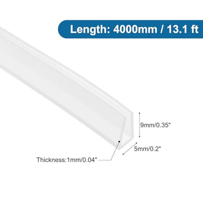 PATIKIL 13Ft U Channel Edging Trim 1/8" Slot Fits 3/32"-1/8" Edge - size: 13Ft Long,1/8" Slot,9/25"Wx5/128"Tx1/5"H