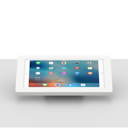 VidaMount White Enclosure and Fixed Tilted 15° Desk/Surface Mount [Bundle] Compatible with iPad Pro 12.9" (1st/2nd Gen) - color: White, size: iPad Pro 12.9" (1st/2nd Gen)
