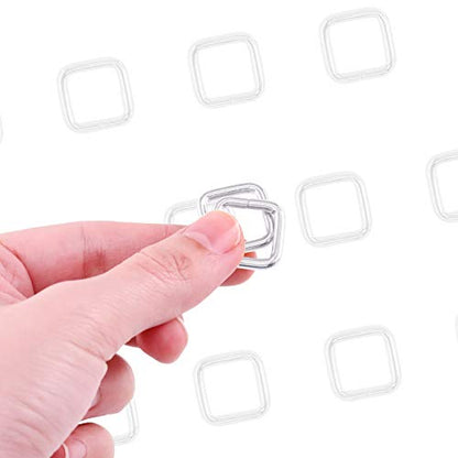 Swpeet 60Pcs Heavy Duty Metal Rectangle Ring - color: Sliver, size: 3/4 Inch
