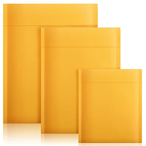 Outus 50 Pcs Metallic Foil Bubble Padded Envelopes Mailers, Yellow