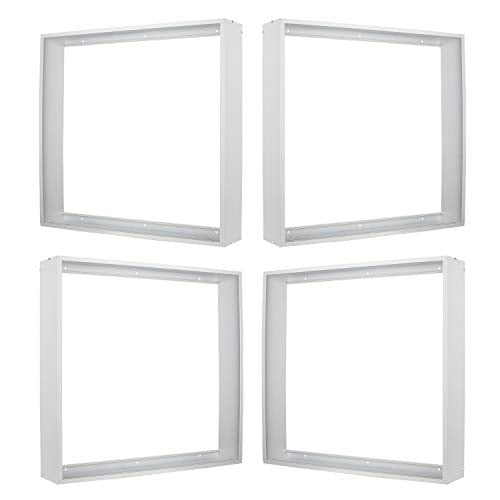 4Pcs 2x2FT Aluminum Surface Mount Kit for LED Flat Panel Light - color: White-4 Set, size: 2FT × 2FT