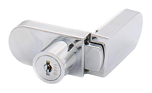 CRL Chrome No-Drill Showcase Lock - Keyed Alike