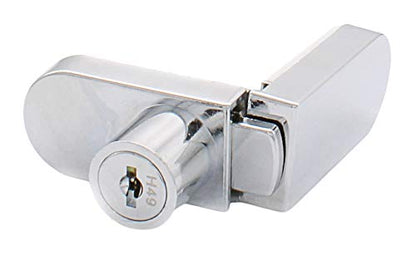CRL Chrome No-Drill Showcase Lock - Keyed Alike