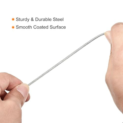 PATIKIL Security Steel Cable 2.5mm x 0.5m/1.64ft Transparent 2pcs - color: Transparent, size: 2.5mmx0.5m