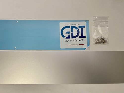 Door Kick Plate, 4" x 30", Fits 32" Doors, (Finish- Aluminum) Screw-Mount Installation, Square Corners, Metal Kick Plate for Bottom of Door Brand: GDI Hardware - color: Al- Aluminum, size: 4" x 30" - for 32" Door