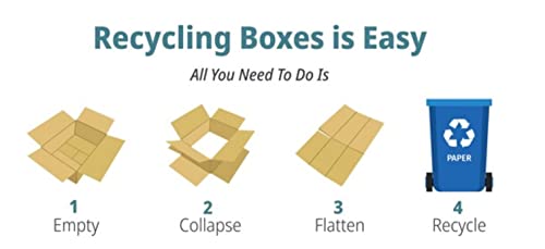Secure Seal Shipping Boxes - 4x3x2" Mailers - White Foldable Corrugated Cardboard Packaging for Mailing, Moving, Storage, and Organizing - Strong Lightweight Foldable (Bulk 50 Pack) - size: 4x3x2 Pack of 50