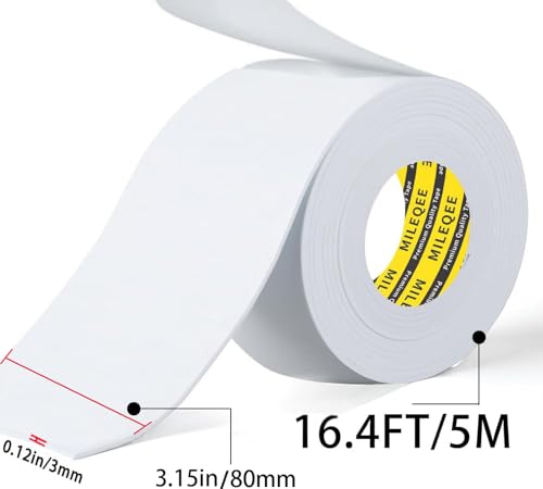 Single-Sided Adhesive Foam Tape EVA White,3.15inx 16.4FT - color: White, size: 3.15 Inch x 16.4 FT