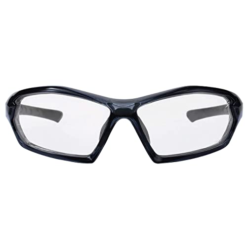 X Power ANSI Z87+ Safety Sunglasses Impact Resistant Polycarbonate Lens & Double Injection Frame - color: 004 Clear Black Frame / Clear Lens