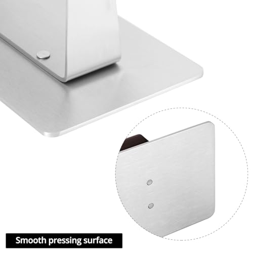 QWORK Stainless Steel Bacon Press with Heat-Resistant Wooden Handle, 9 Inch - Non-Stick, Griddle Bacon, Ham, Steak, Sandwich Press