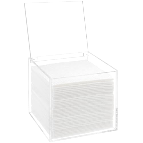 Face Towel Disposable Holder Container Acrylic Facial Towels Box Clear - color: Clear