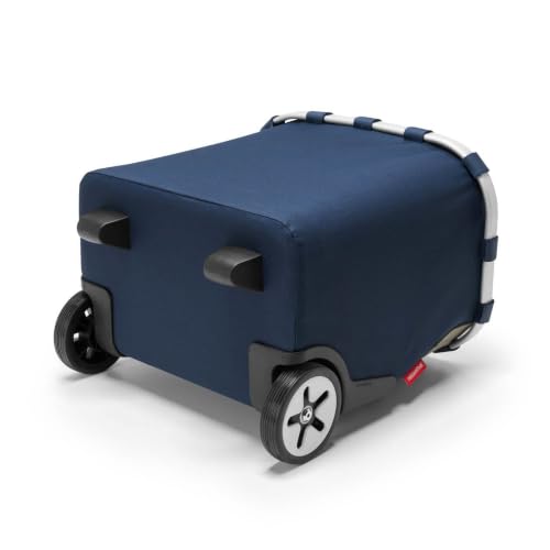 reisenthel carrycruiser Dark Blue - Portable Shopping Trolley with Sturdy Aluminum Frame, Shoulder Strap and Removable mesh Inner Bag -Water-Repellent - color: Dark Blue