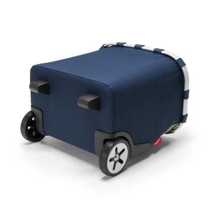 reisenthel carrycruiser Dark Blue - Portable Shopping Trolley with Sturdy Aluminum Frame, Shoulder Strap and Removable mesh Inner Bag -Water-Repellent - color: Dark Blue