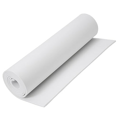AMZQNART 5mm EVA Foam Sheets Rolls for Crafts White Cosplay Foam 16x59in - color: 16×59in White, size: 5mm-Thick