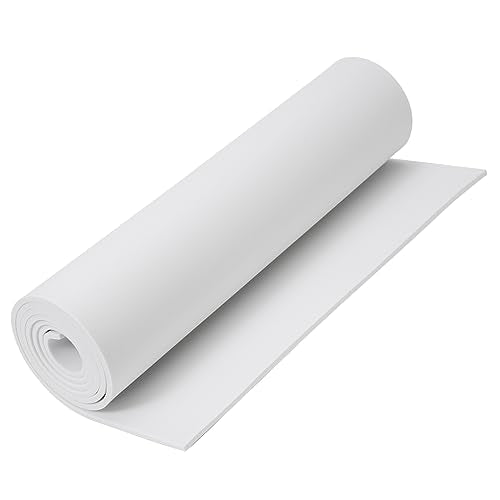 AMZQNART 5mm EVA Foam Sheets Rolls for Crafts White Cosplay Foam 16x59in - color: 16×59in White, size: 5mm-Thick