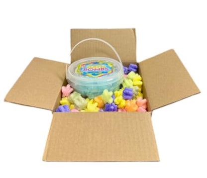 FunPak Plant Based Biodegradable Packing Peanuts 1.5 cu ft Bag Compostable (Rainbow Stars) - color: Rainbow Stars