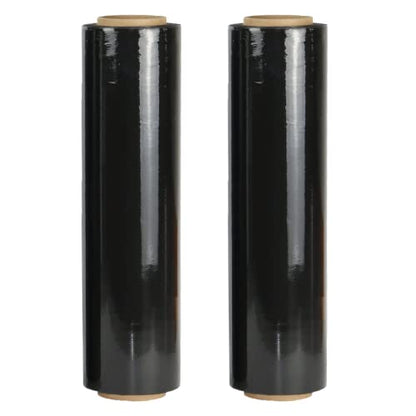 1 Roll 18" x 1100 feet Stretch Film-Wrap 80 Gauge Industrial Strength Stretch 20 Microns Durable for Moving Packing Packaging Heavy Duty Warehouse Shrink Film (Black) - color: Black, size: 1 PACK