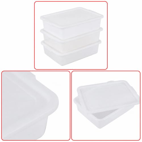3-Pack 13L Pizza Dough Proofing Box with Lid, Dough Rising Tray