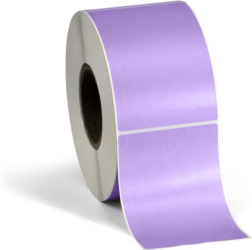 4" X 6" Direct Thermal Perforated Stickers Labels for Shipping Labels, Inventory, and Color Coding - 1000 Per Roll, 3" Core - Compatible with Zebra, Datamax, Sato, More - color: Purple, size: 48 Pack 48,000 Labels