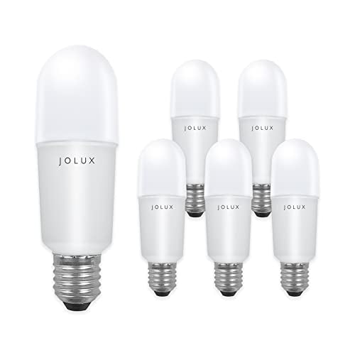 Jolux LED Stick Bulb, 100W Equivalent E26 Bulb,Enclosed Fixtures, 6 Count - color: True White（6500k)