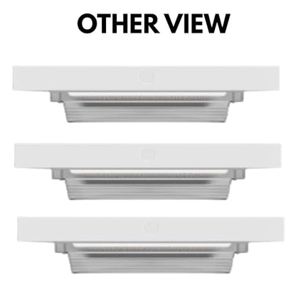 Espen Zenon LED Canopy Light 13W/16W/20W Selectable, 1560–2400LM, 3000K/4000K/5000K, White Outdoor Garage Ceiling Light, 120-277V, 0-10V Dimmable, Damp Rated
