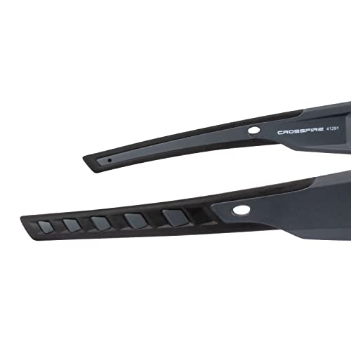 Crossfire Safety Glasses - color: Aluminum Gray / Smoke