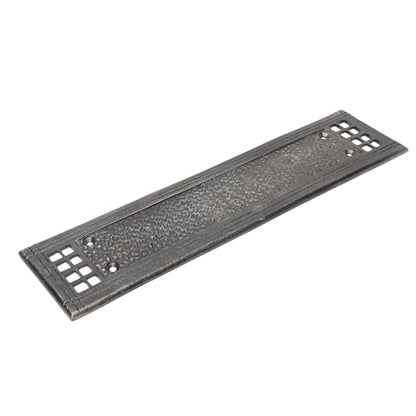 SKANDH Heavy Duty Iron Push Plate | Rust-Resistant Black Door Push Plate for Home, Office & Commercial Use | Durable Metal Door Protector with Screws | Stylish Hardware Fitting (Antique Pewter)