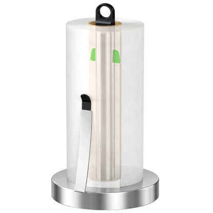 Jesginboo Countertop Paper Towel Holder with Tension Arm, Brushed Nickel - color: Brushed Nickel