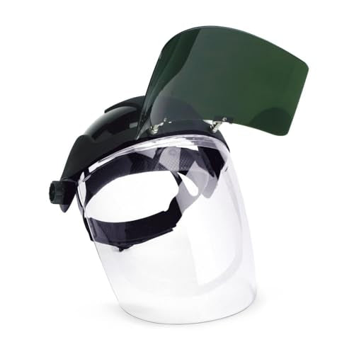 Sellstrom DP4 Anti-Fog Clear Tint Face Shield & Flip-Up IR Visor ANSI Z87.1 - style: Shade 5 Infrared Visor