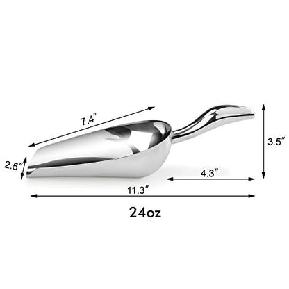 New Star Foodservice Stainless Steel Bar Ice Flour Utility Scoop, 24-Ounce - size: 24-Ounce Stainless Steel