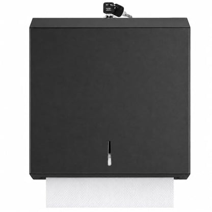 Stainless Steel Paper Towel Dispenser Wall Mount for Commercial Bathrooms - color: 3815-black