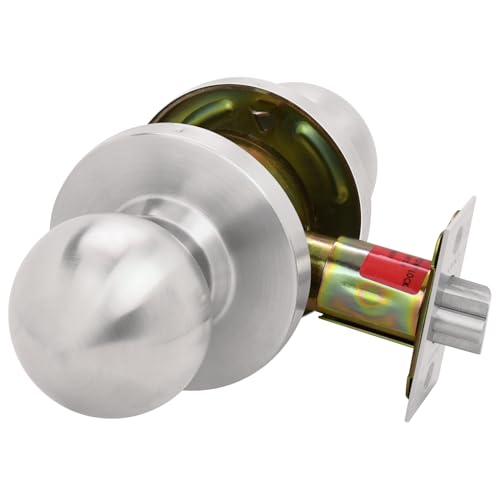 Nuk3y Bella Grade 2 Commercial Duty Cylindrical Knob Lockset UL Rated (Satin Stainless Steel, Storeroom) - size: Storeroom
