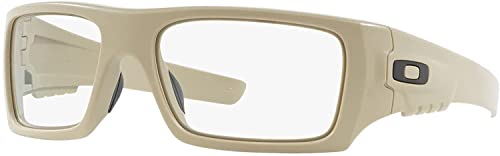 Oakley mens Oo9253 Det Cord Rectangular Sunglasses - color: Si Desert Tan/Clear