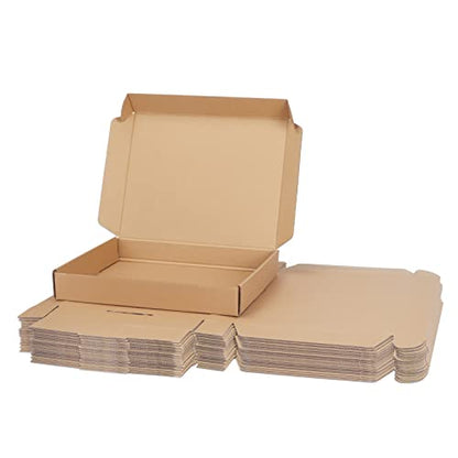 PHAREGE 25 Pack 13x10x2 inch Cardboard Shipping Boxes, Brown Mailing Box - color: Brown, size: 13x10x2 inch 25 Pack