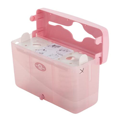 EZbrnd Countertop SLIMFOLD Hand Towel Dispenser for Kitchen/Bathroom/Office/RV/Airbnb, Guest Towel Holder, Pink - color: Pink