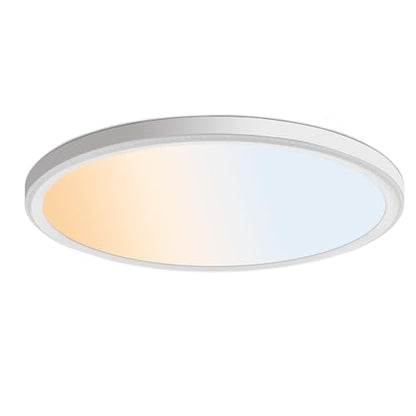 WKONCLDY 5CCT 3000k//3500k/4500k//5000k/6000k Selectable, Dimmable Led Flush Mount Ceiling Light, 20 Inch 5000LM Round Modern Flat Panel,Super Slim for Living Dining Kitchen Bedroom Room - color: White, size: 20in-1Pack