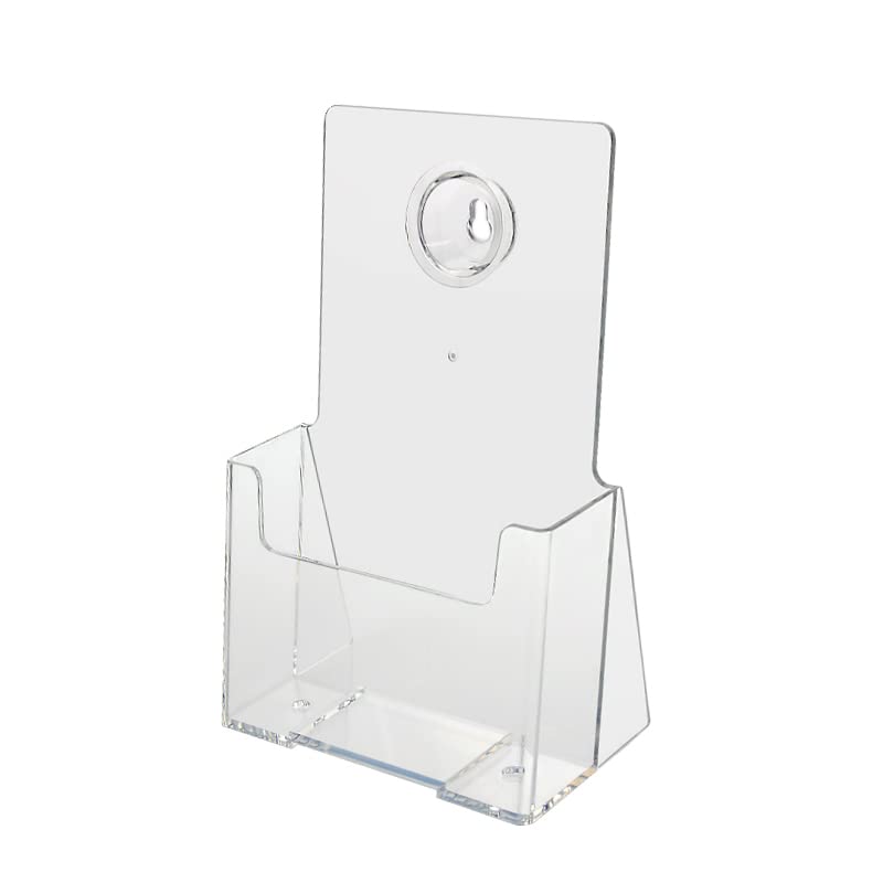 Source One Tri Fold Brochure Holder 4X9 (24 Pack, Clear) - color: Clear, size: 24 Pack