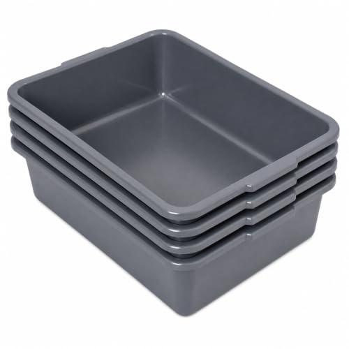 13 L Commercial Bus Tubs, Restaurant Plastic Bus Box, 4 Packs - size: 13 L