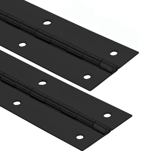 2Pack 20” Heavy Duty Piano Hinge Stainless Black Continuous & Piano Hinges - size: 20INCH