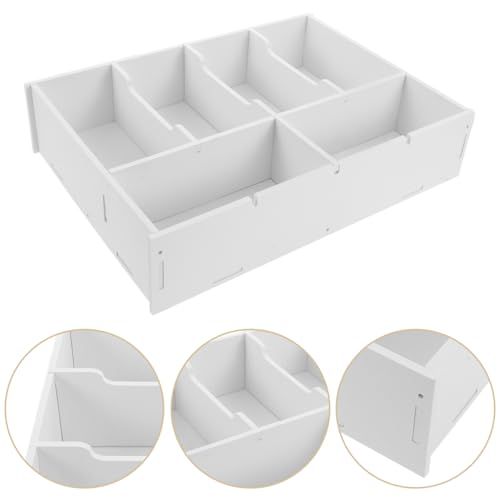 ABOOFAN Cash Box with Dividers Multi Compartment Money Drawer Organizer for Cash and Coins Desk Tray for Office Drawer Retail Counter 13.97 X 10.03 X 3.14 in Storage Box