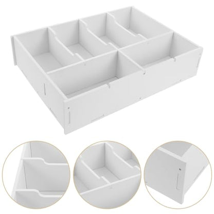 ABOOFAN Cash Box with Dividers Multi Compartment Money Drawer Organizer for Cash and Coins Desk Tray for Office Drawer Retail Counter 13.97 X 10.03 X 3.14 in Storage Box