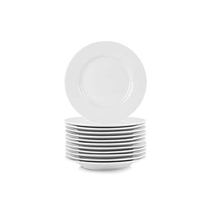 10 Strawberry Street 6" Catering Round Appetizer Plate, Set of 12,White - size: 6" Appetizer, style: Round