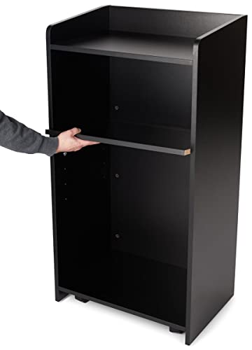 Displays2Go Black Hostess Stand - color: Black
