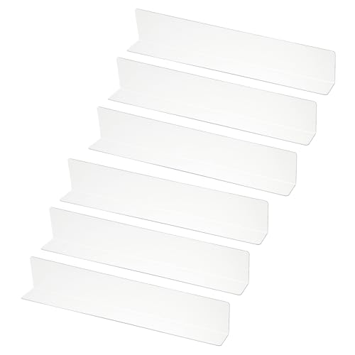 PATIKIL 6 Pack Shelf Dividers for Closet Organization, 13.8x1.57x2.4 Acrylic Closets Separator Kitchen Cabinet Shelves Under Bed Blocker for Bedroom Kitchen Office, Clear - size: 13.8x1.57x2.4"