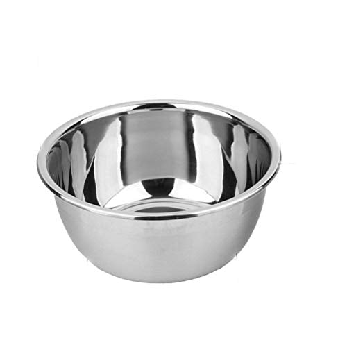 meleg otthon Stainless Steel Bowl,3QT Salad Bowl,Metal Bowls,Stainless Steel Basin,Heavy Duty Deeper Edge Mirror Finish Dishwasher Safe bowl (M)… - color: 9.5" diameter x 4.2"high